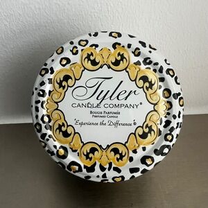 Tyler Candle Company 3.4 oz Scented Jar Candle Leopard Print Lid Made in USA